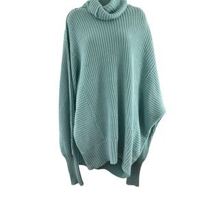 Free People Sweater Womens Large Oversized Knit Turtleneck Pullover Fisherman